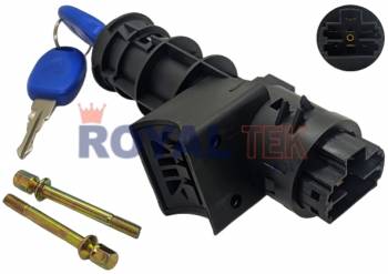 LLAVE CONTACTO ROYALTEK FIAT UNO / PALIO / SIENA / STRADA -- ENCASTRE 3 PUNTAS - TERMINAL PALA FINO - SIN TRABA VOLANTE ---